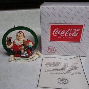 Coca-Cola Cavanagh's Light Up Christmas Ornament 1995 in Box with COA